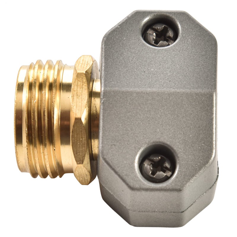 Sanpaint Zinc and Brass Male Clamp Coupling,Fits 3/4" or 5/8" Garden Hose Repair Fitting - Image 2
